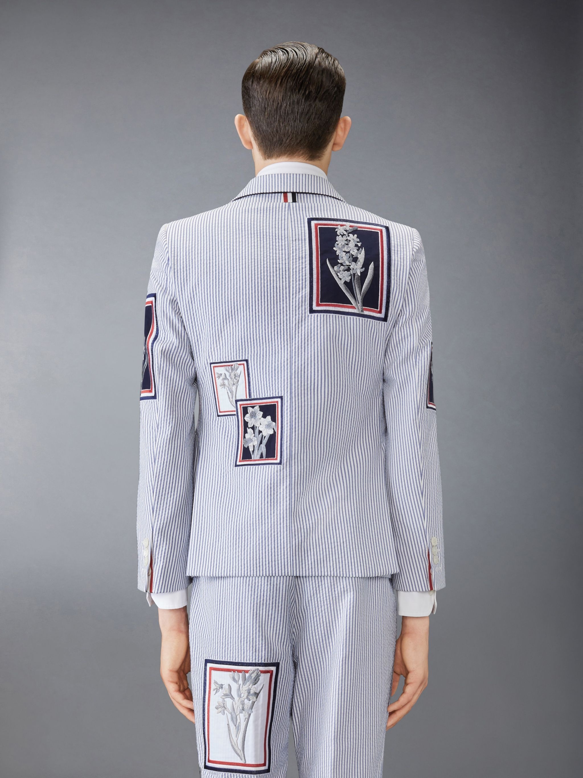 CLASSIC SEERSUCKER FRAMED FLORAL SPORT COAT - 2