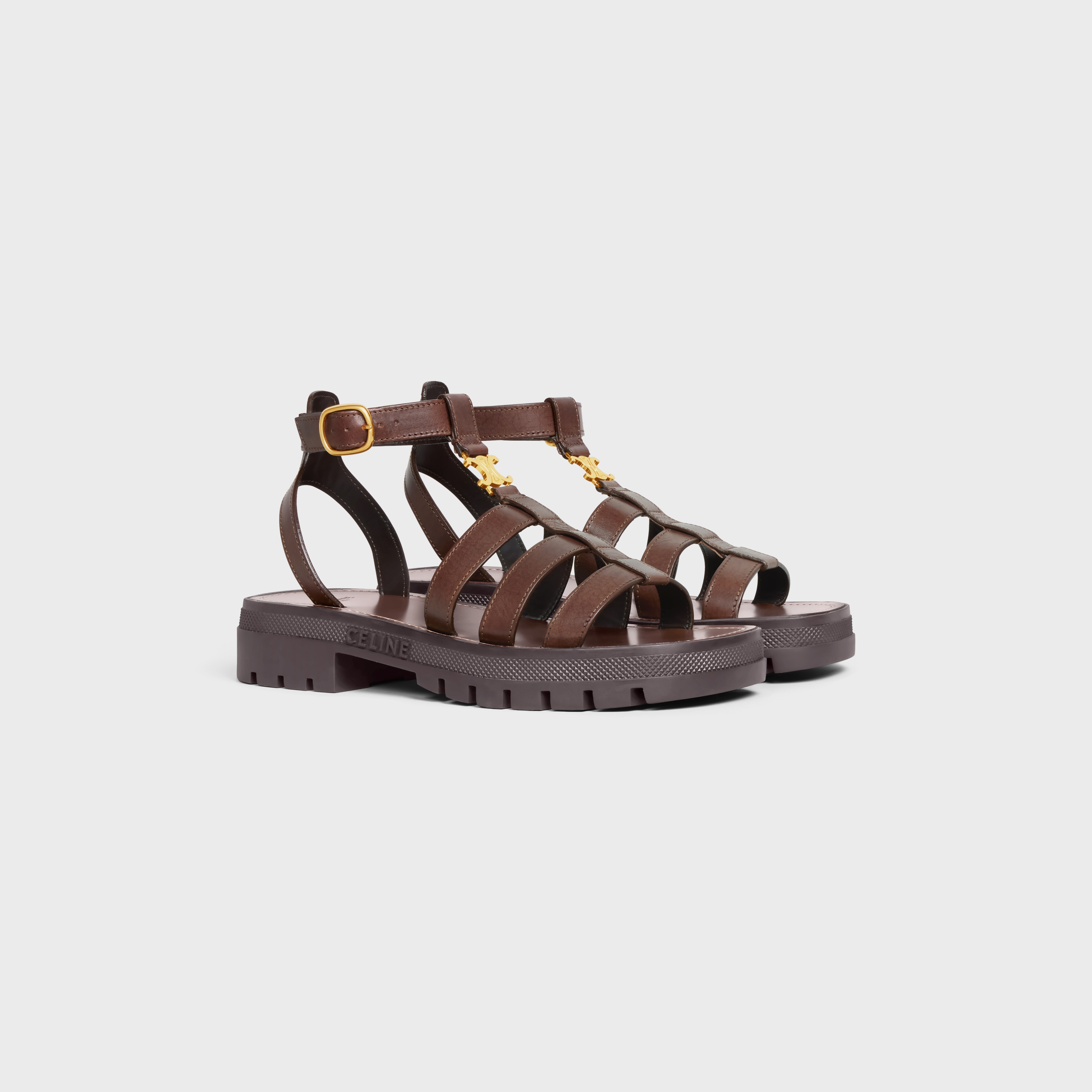 サンダル・ミュール CELINE | TRIOMPHE GLADIATOR SANDAL IN CALFSKIN CELINE CELINE CLEA TRIOMPHE GLADIATOR SANDAL in CALFSKIN