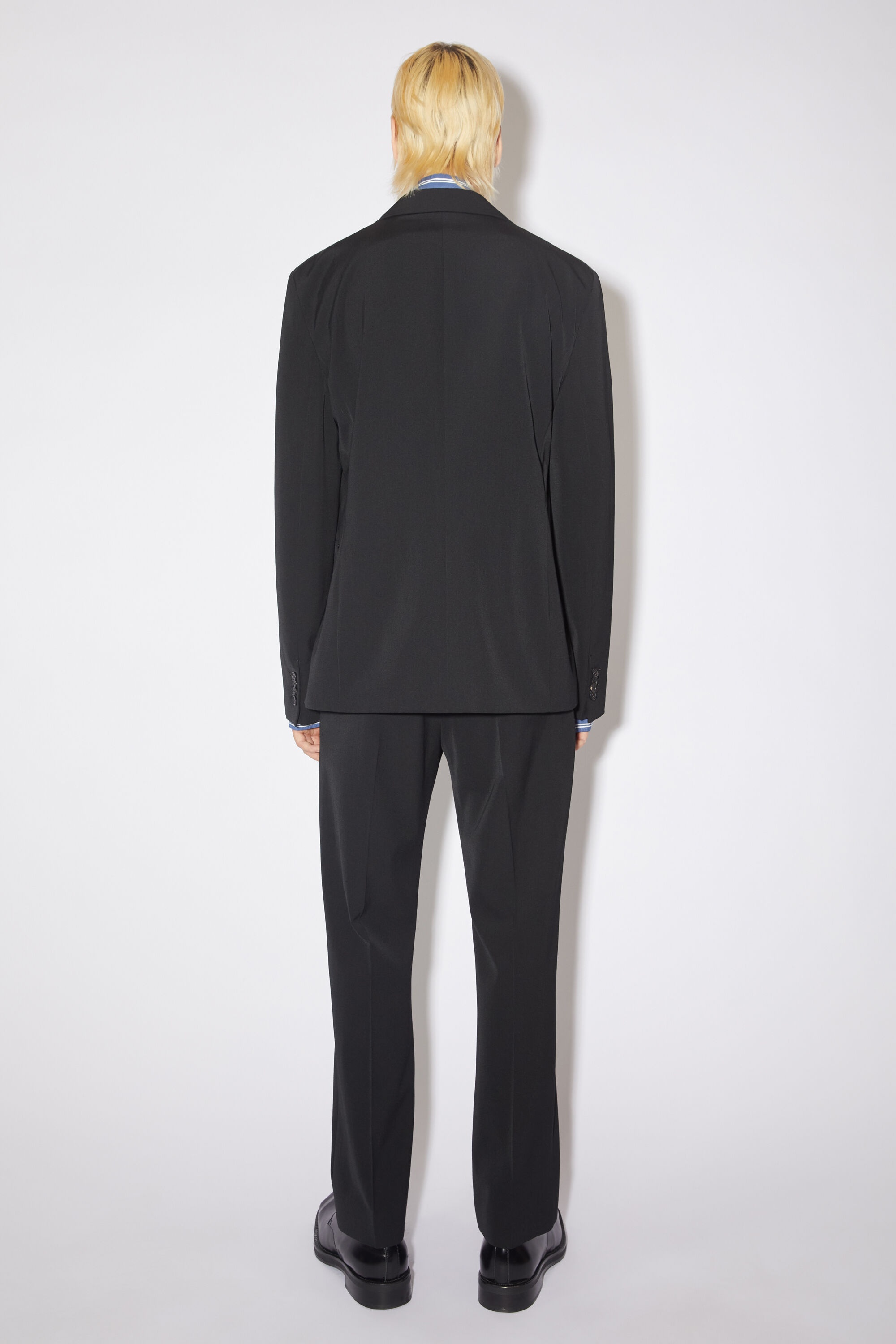 Regular fit suit jacket - Black - 3