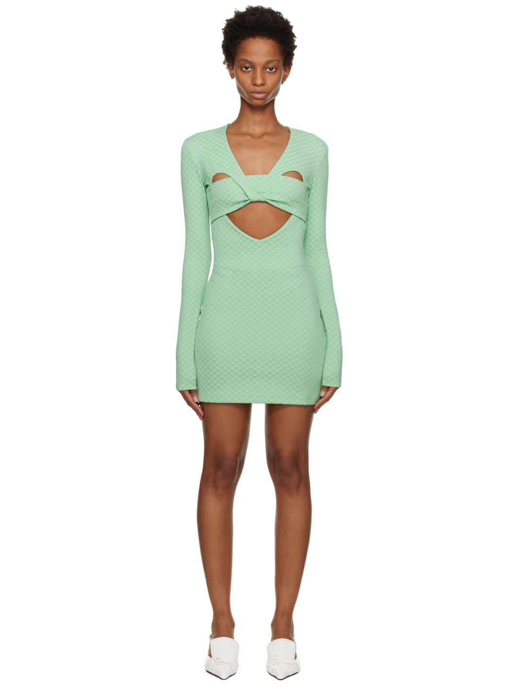 Green Monogram Minidress - 1