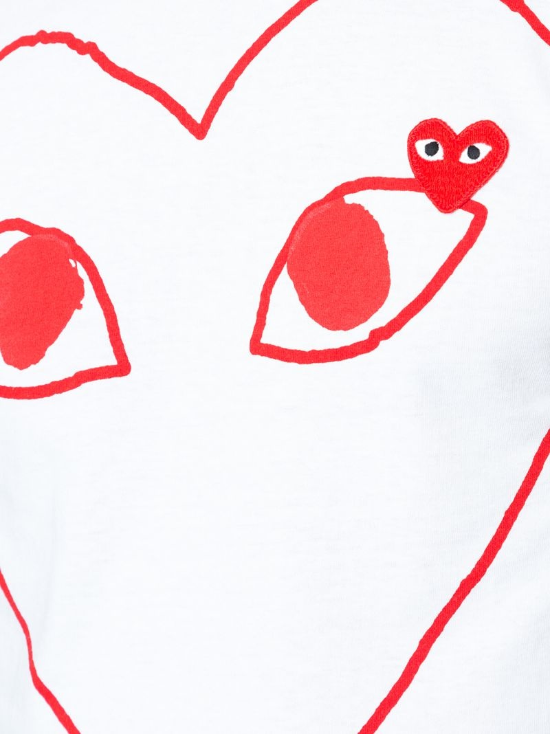 heart print T-shirt - 5