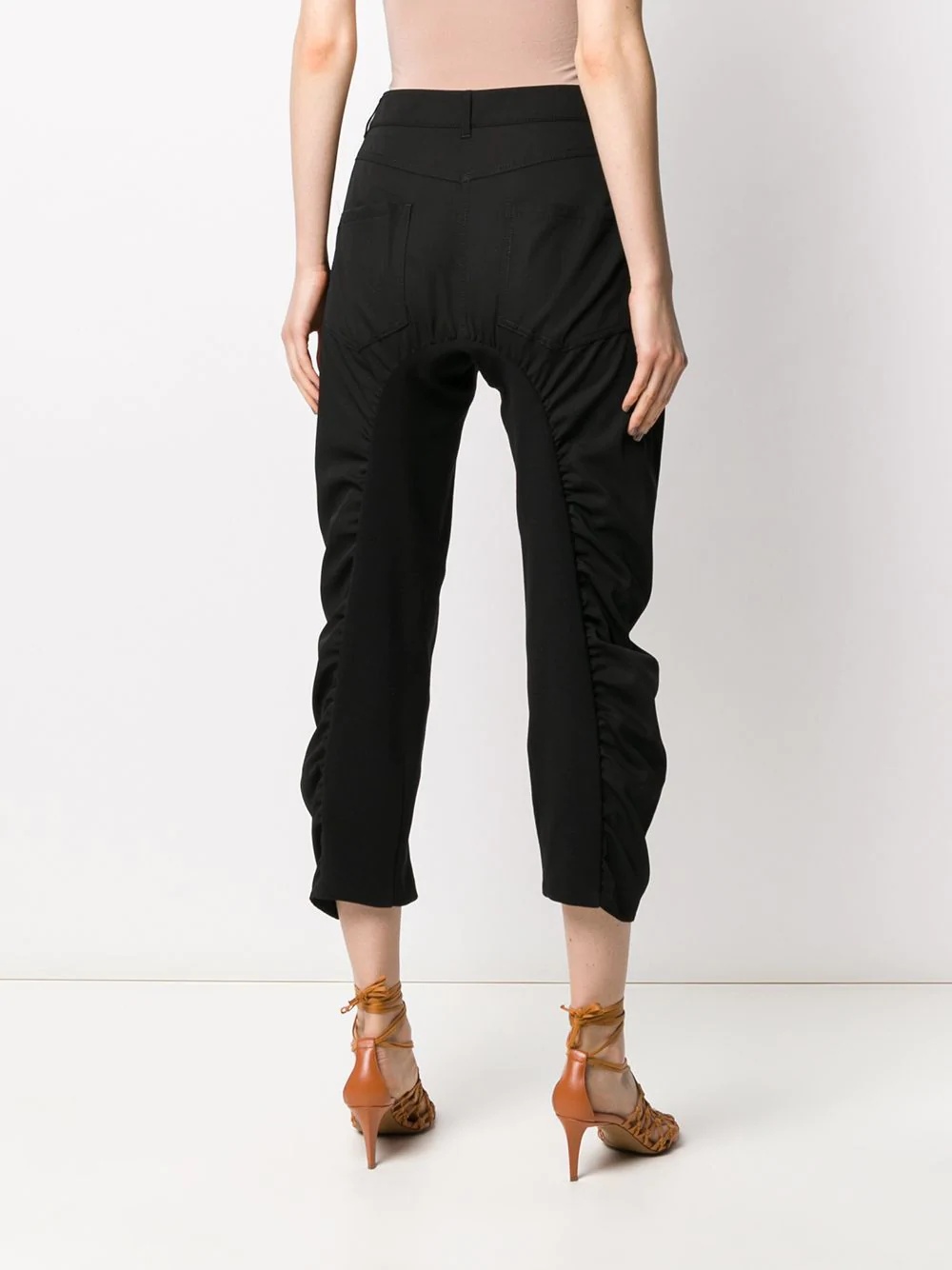 pleated cropped trousers - 4