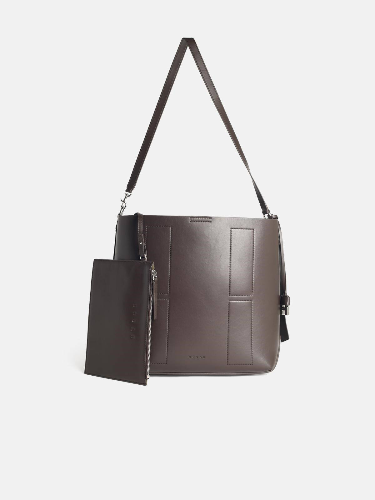CHOCOLATE LEATHER BAG - 3