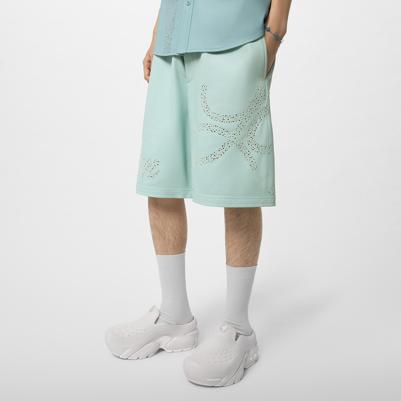 Perforated Leather Shorts 5