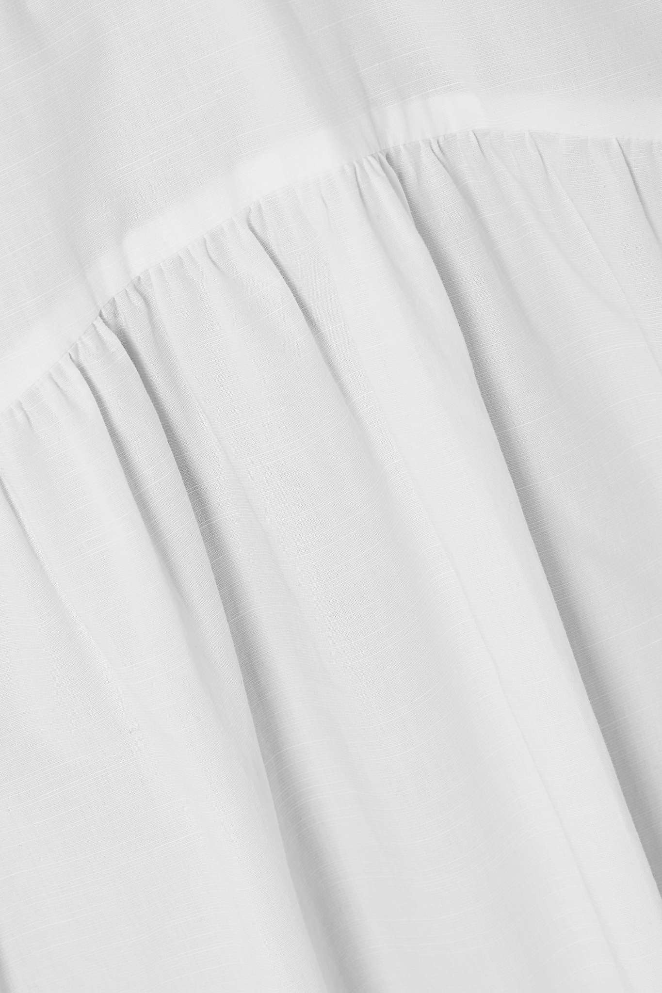 Tiered cotton-voile midi dress - 4