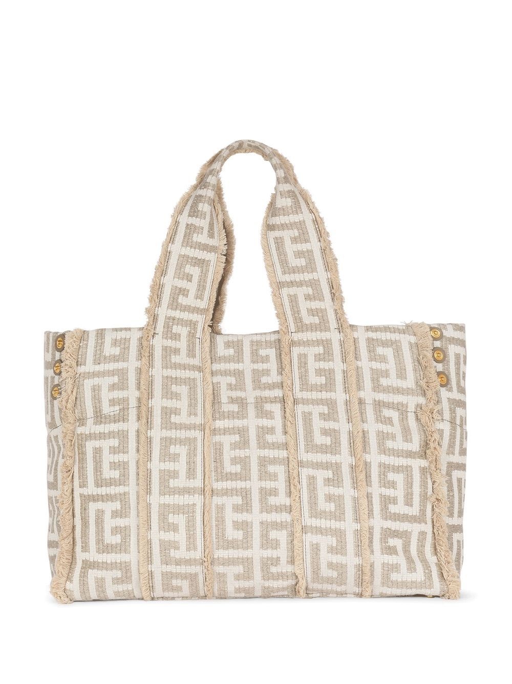 monogram jacquard tote bag - 3