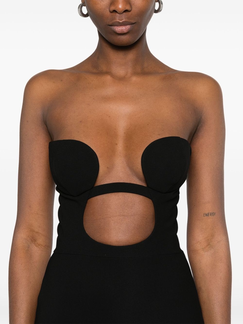 cut out-detail mini dress - 5
