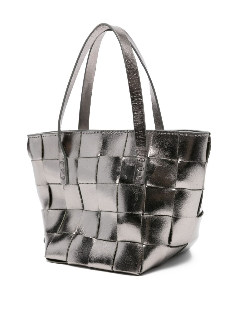 woven-leather tote bag - 3