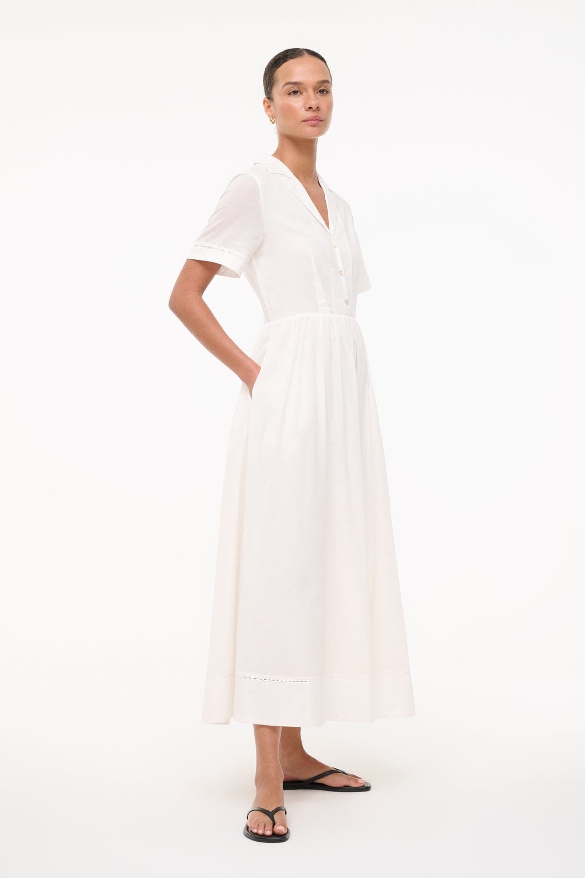 STAUD MERYL DRESS WHITE - 3