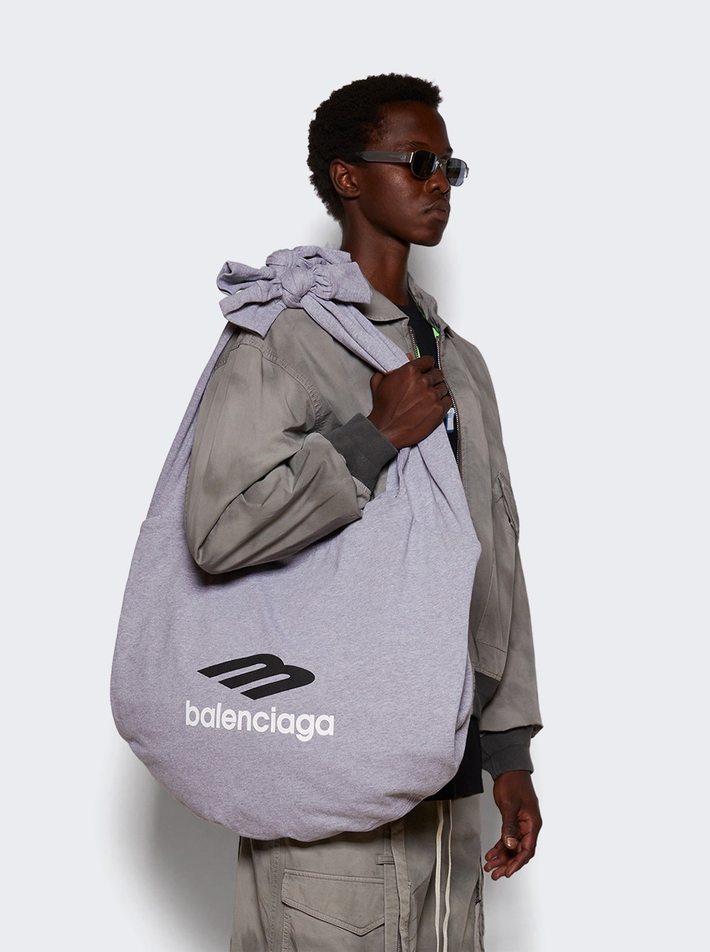BALENCIAGA New Jersey Hobo Heather Grey | thewebster