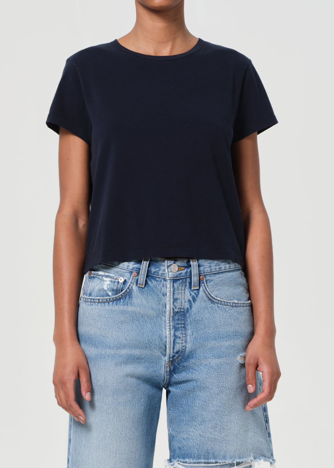 ADINE SHRUNKEN TEE IN WHITE - 2