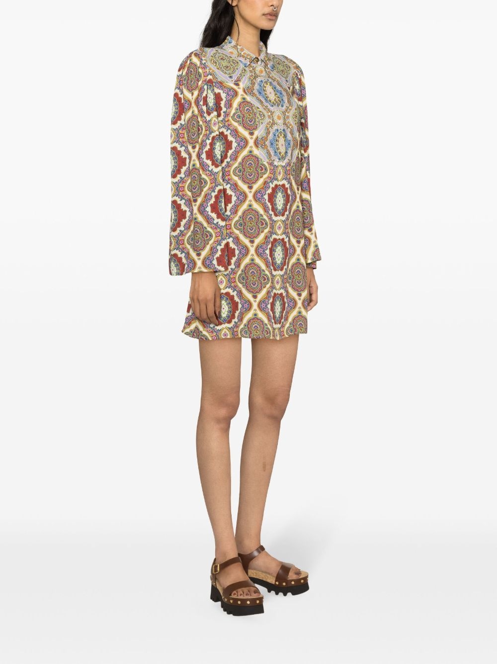 graphic-print cady shirtdress - 3