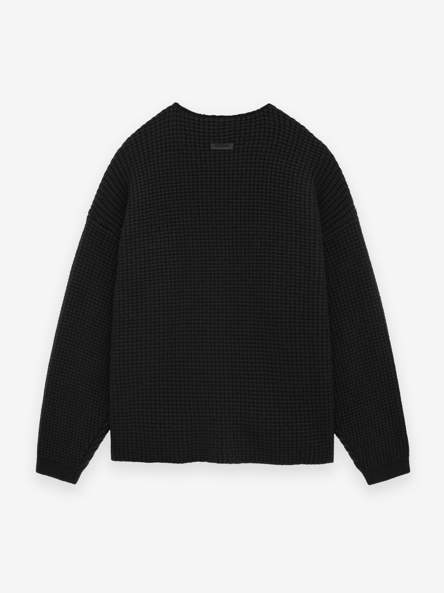 Heavy Waffle Crewneck Sweater - 2