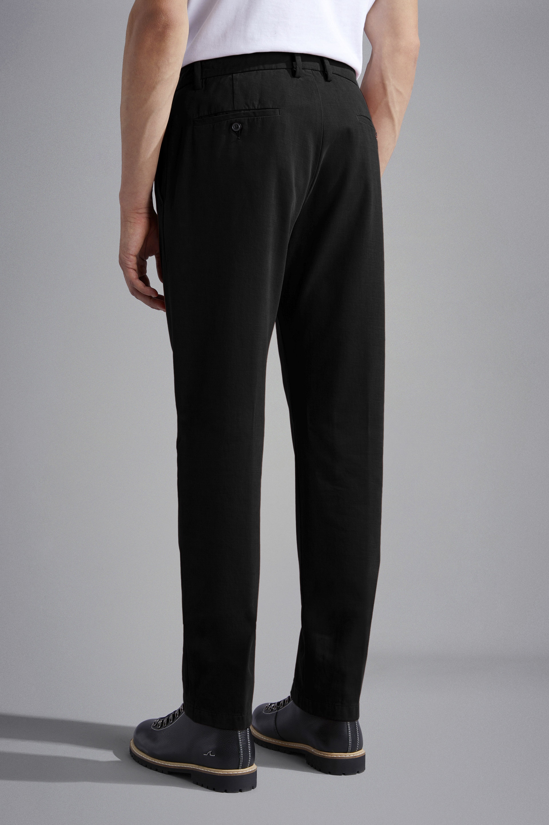CASHMERE AND COTTON CHINO TROUSERS - 3