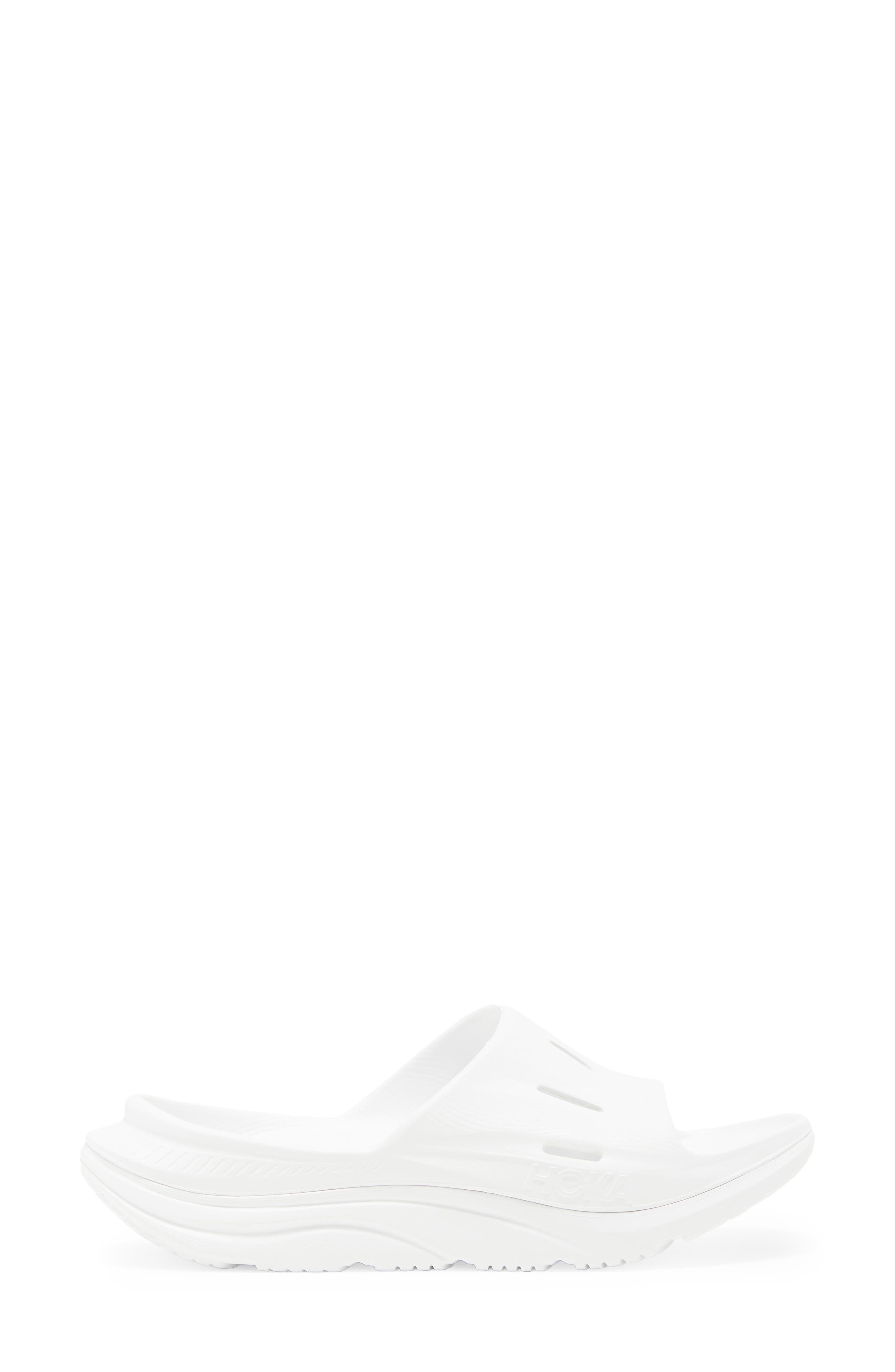 HOKA Gender Inclusive Ora Recovery Slide 3 Sandal in White /White at Nordstrom - 3
