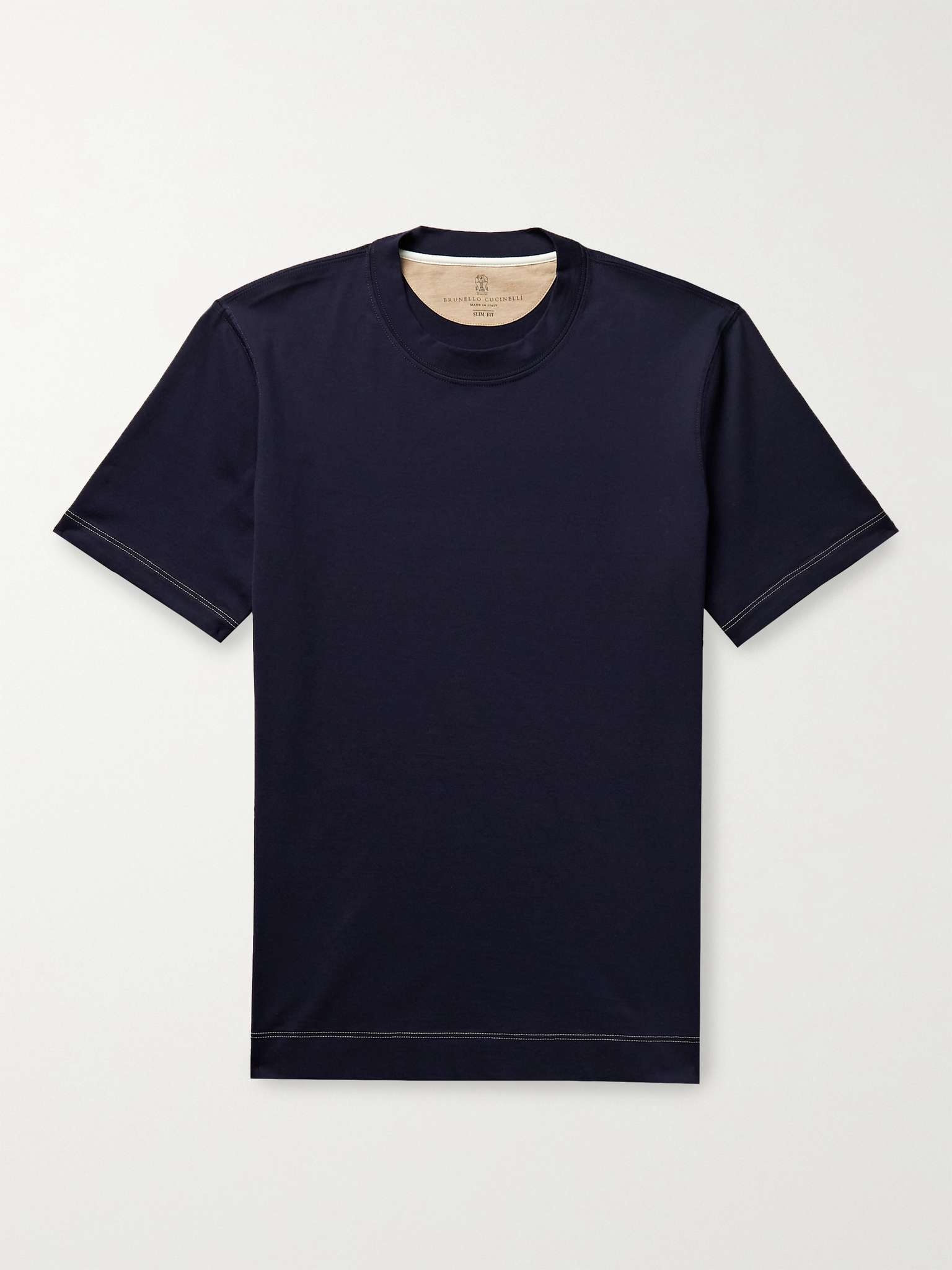 Slim-Fit Cotton-Jersey T-Shirt - 1