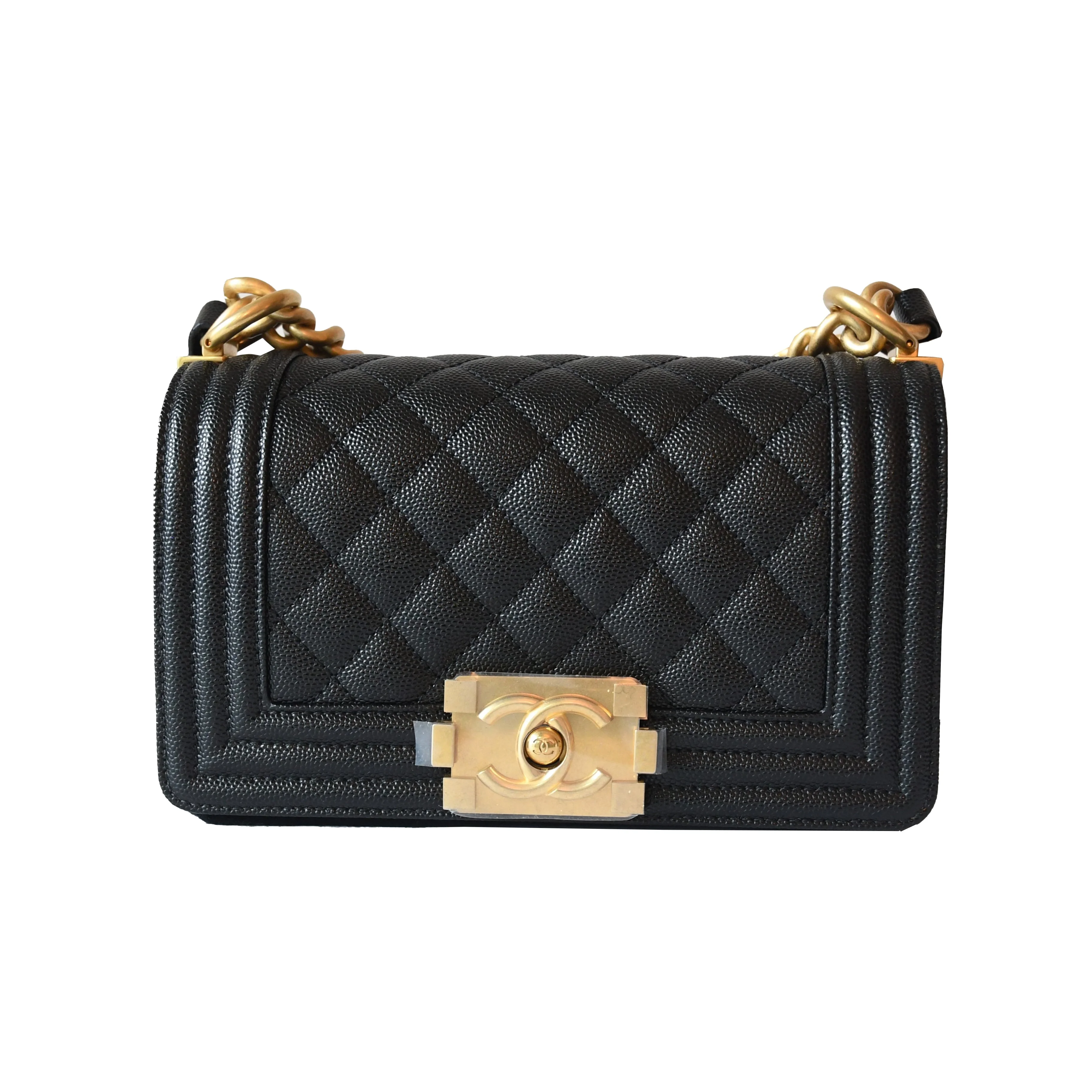 Chanel Caviar Quilted Small Boy Flap Gold Hardware Black - 1