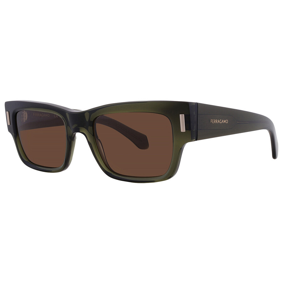 Ferragamo Brown Rectangular Men's Sunglasses SF2011S 320 53 - 2