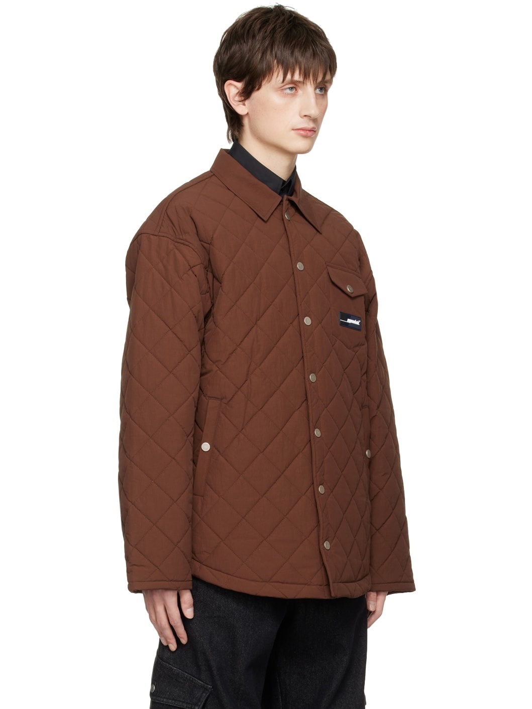 Brown Quilted Jacket - 2