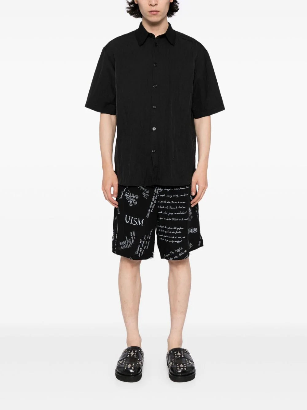 GRAPHIC-PRINT WIDE-LEG SHORTS - 2