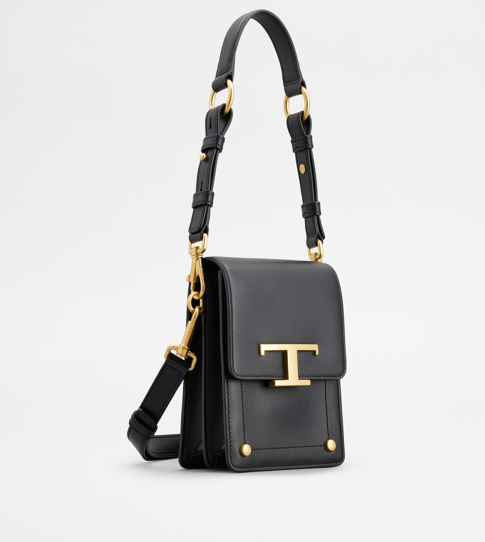 T TIMELESS BAG IN LEATHER MICRO - BLACK - 4
