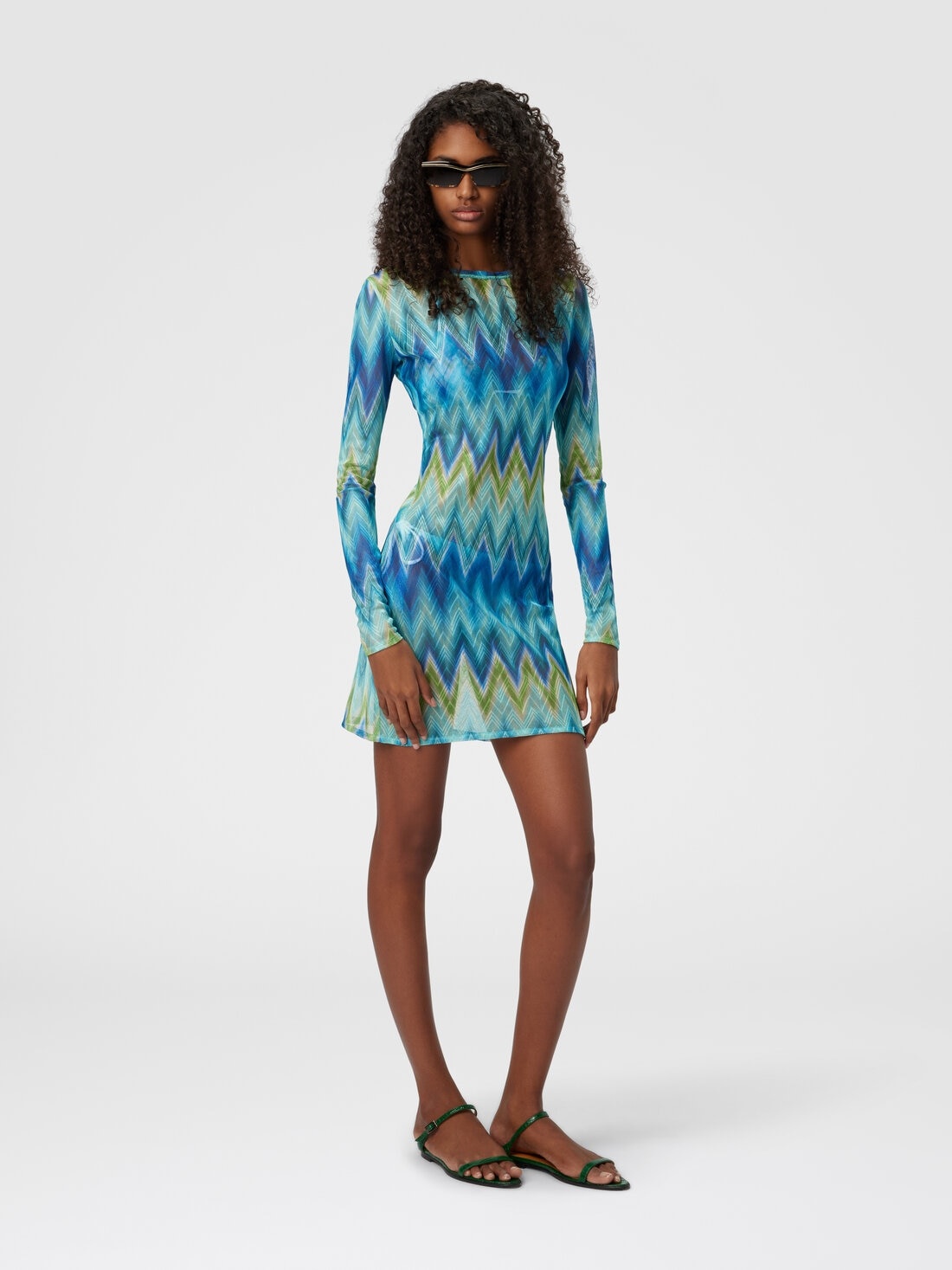 Long Sleeve T-Shirt with Faded Striped Pattern - 2