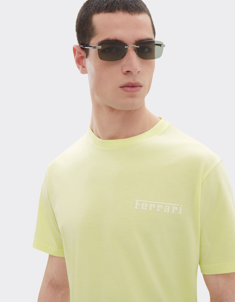 Cotton T-shirt with Ferrari logo 4