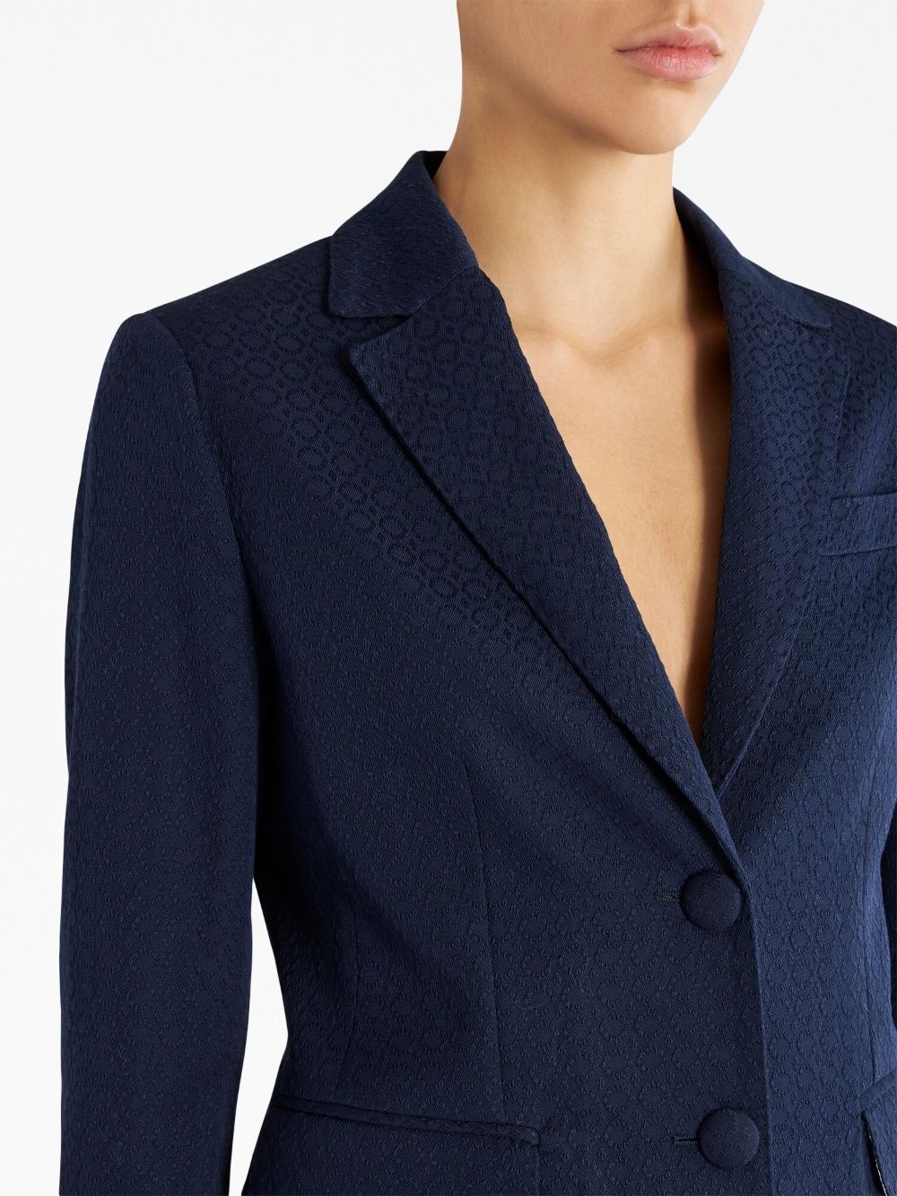 single-breasted notched blazer - 4