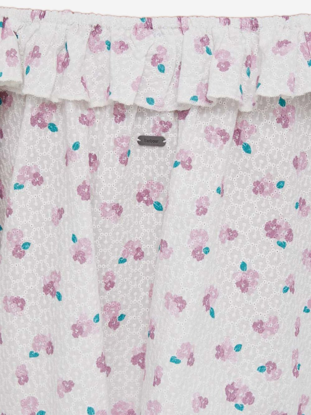floral-print off-the-shoulder top - 4