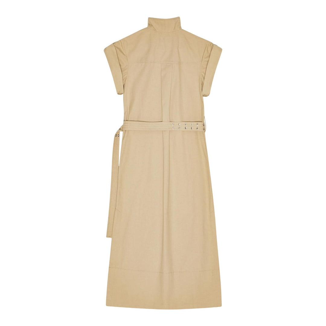 Classic Summer Suiting Cowl Neck Dress - 3