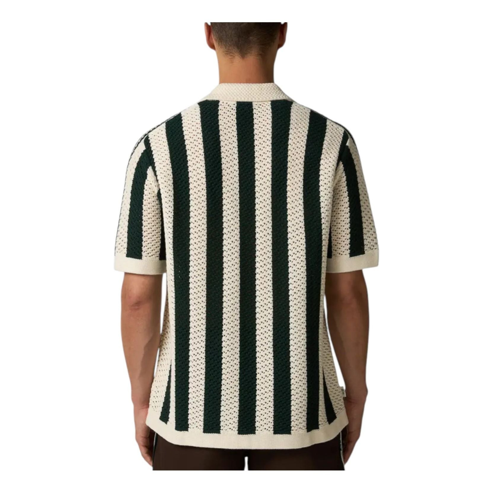 adidas x CLOT by Edison Chen Knit Polo Shirt 'Dark Green' JP1615 - 3