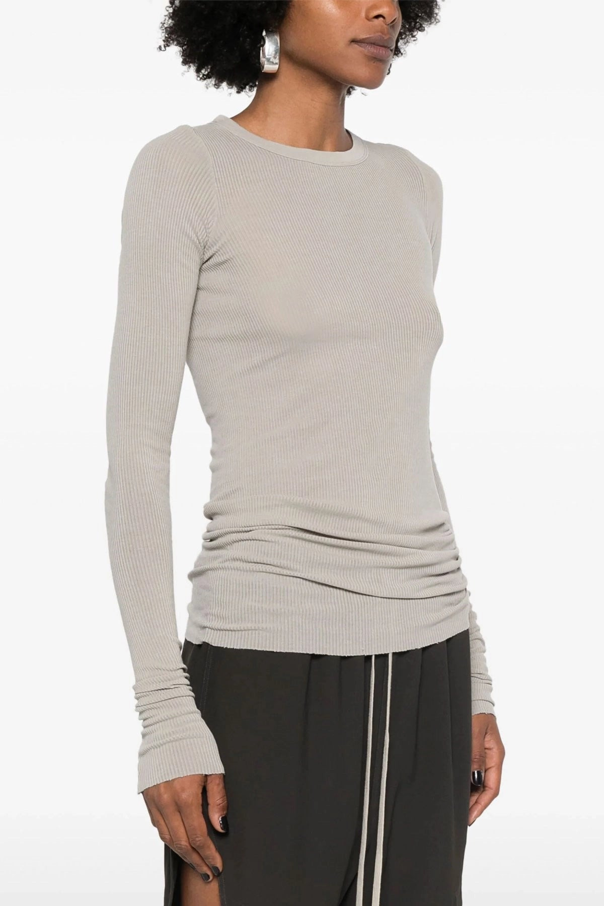 Rick Owens Women 'Rib Ls T' T-Shirt - 2
