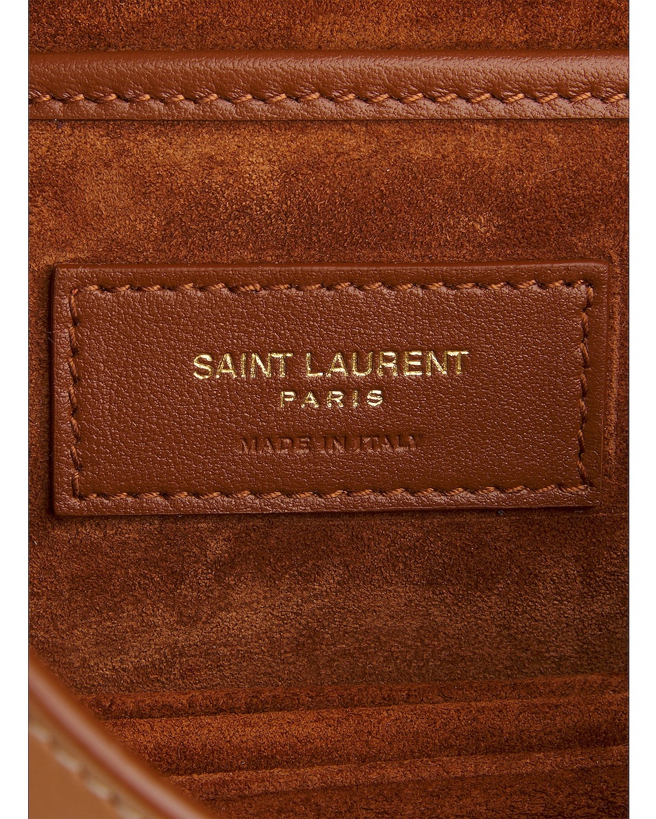 Shop Saint Laurent Small Charlie Leather Shoulder Bag