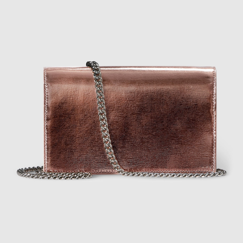 Bi-color GG Marmont wallet on chain 5