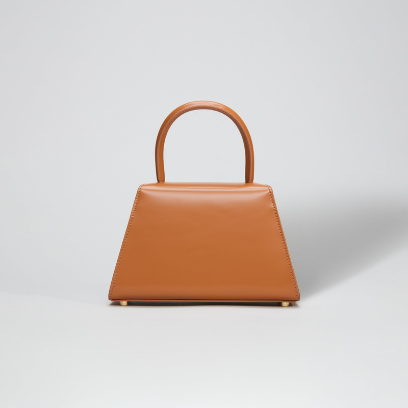 The Bow Mini in Tan with Gold Hardware 3