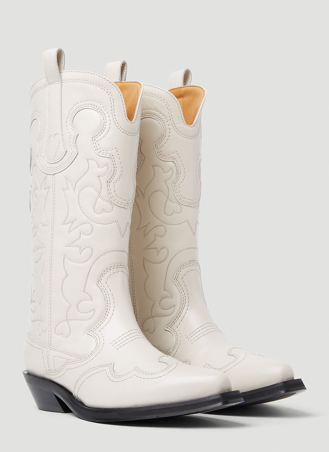 Ganni Women Embroidered Western Boots - 2