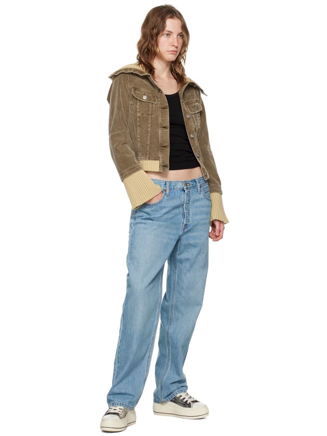 Our Legacy Knitted Lasso Jacket Brown Enzyme Cord | REVERSIBLE