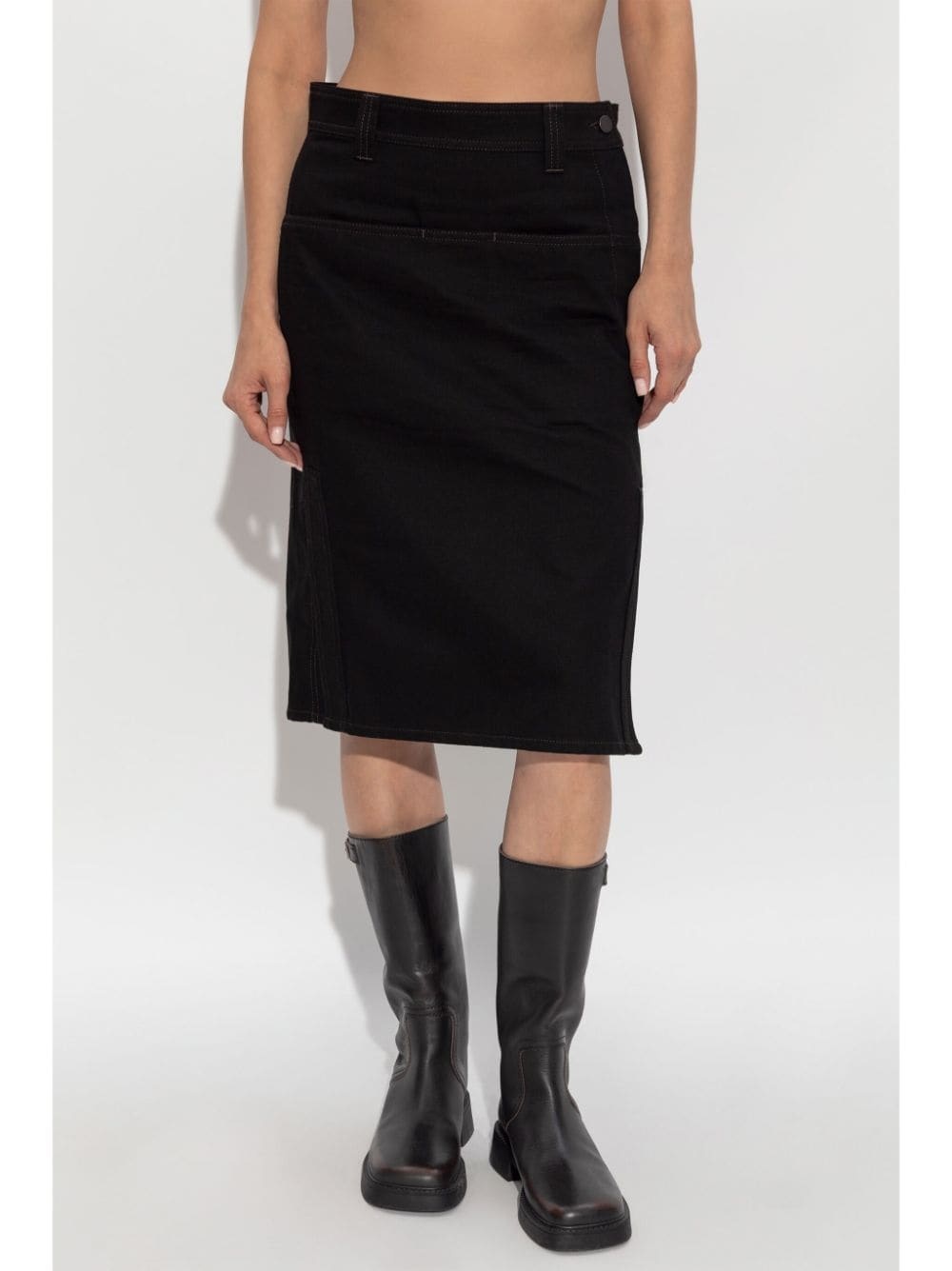 denim midi skirt - 3