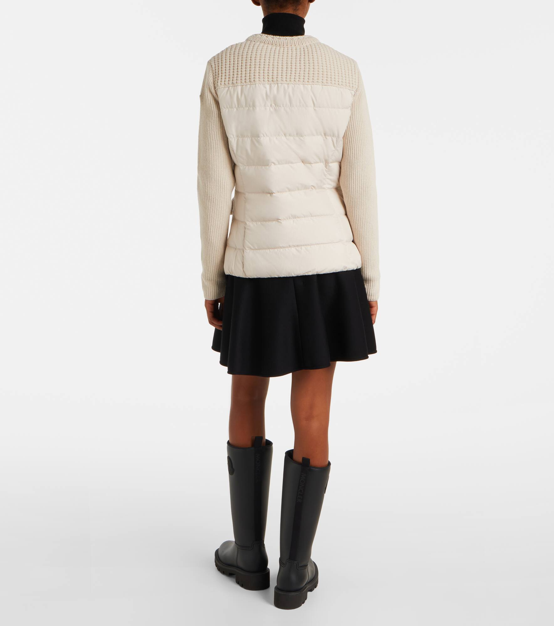 Padded virgin wool cardigan - 3