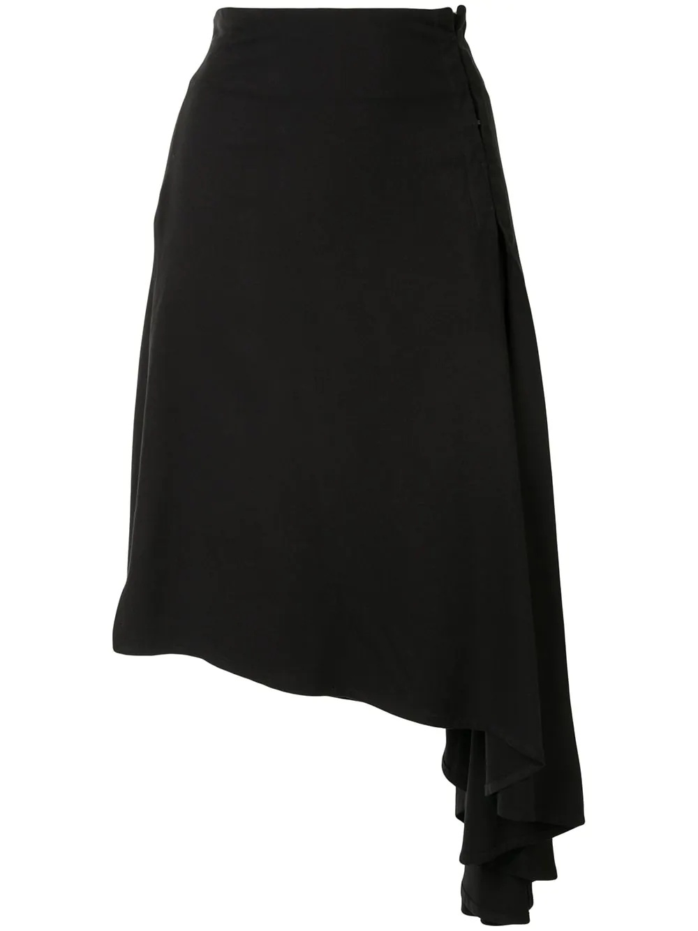 asymmetric midi skirt - 1