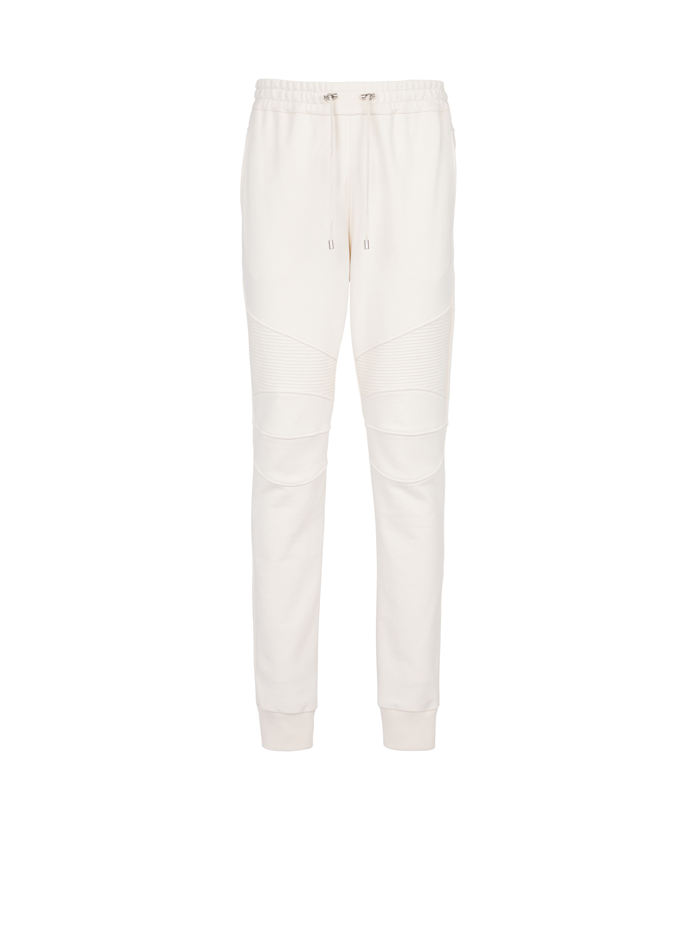 Balmain logo printed cotton jogging bottoms - 1