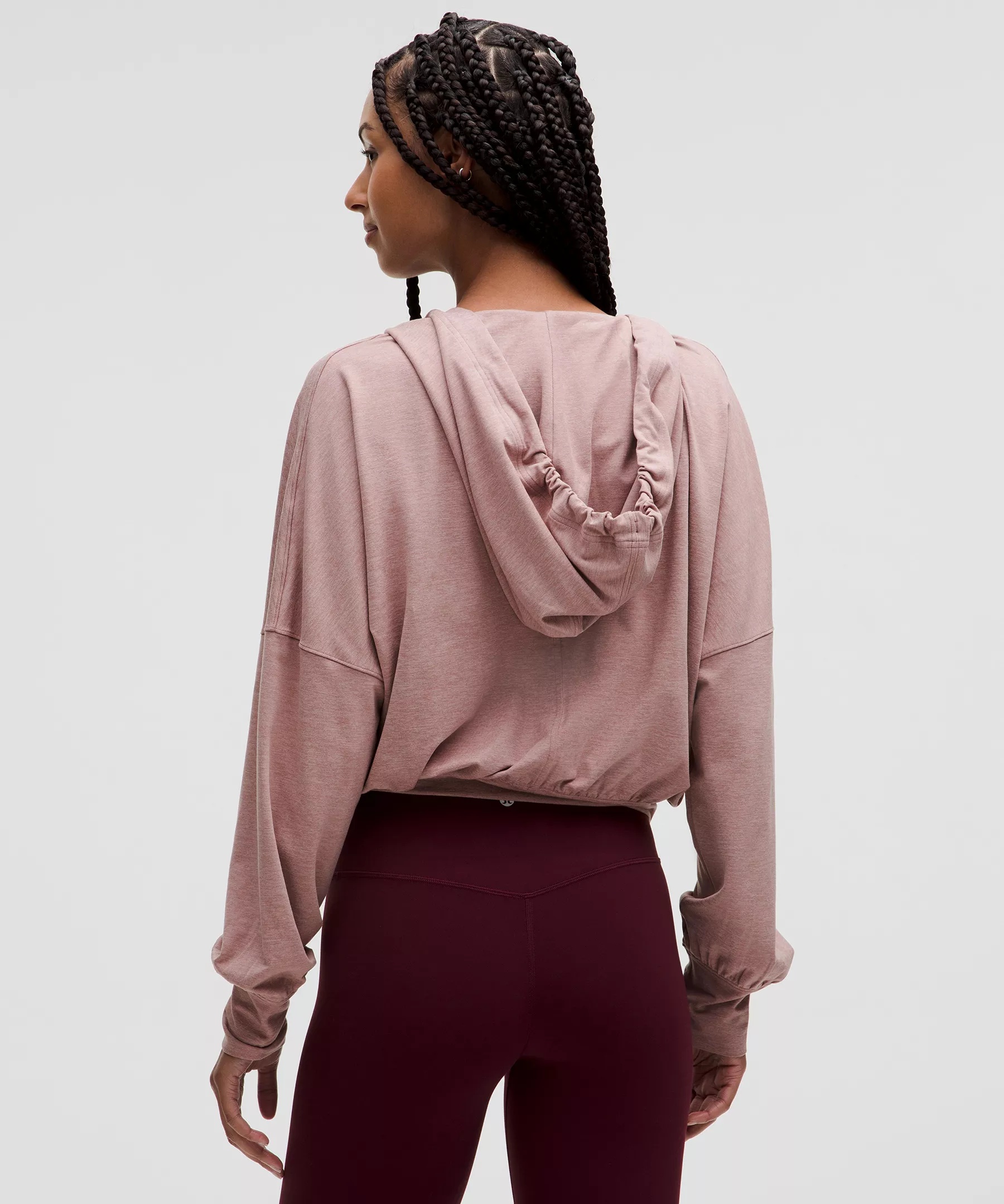 Soft Jersey Relaxed Wrap-Front Hoodie - 3