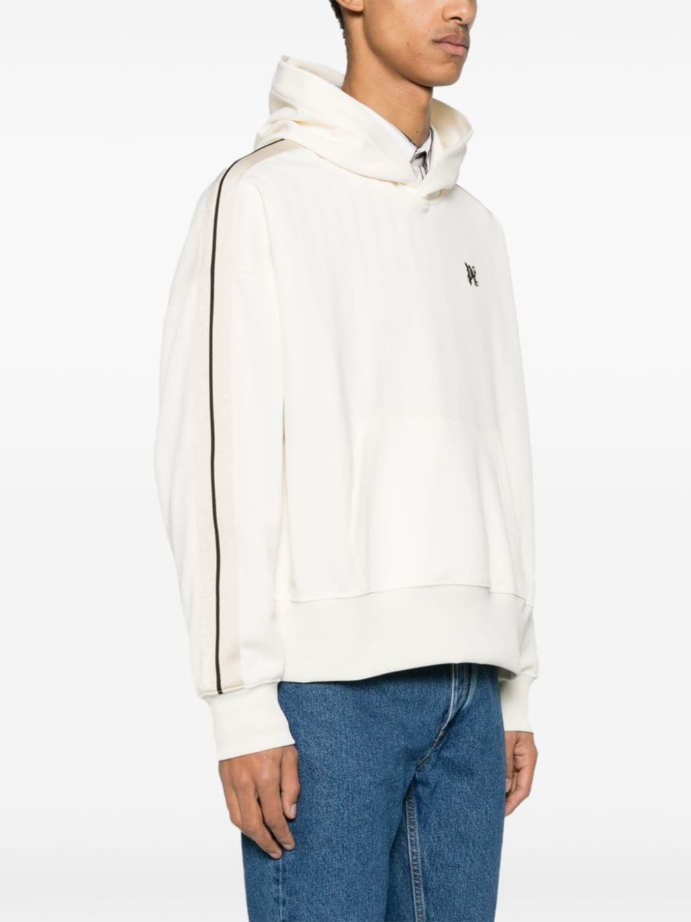 monogram-embroidered track hoodie - 3