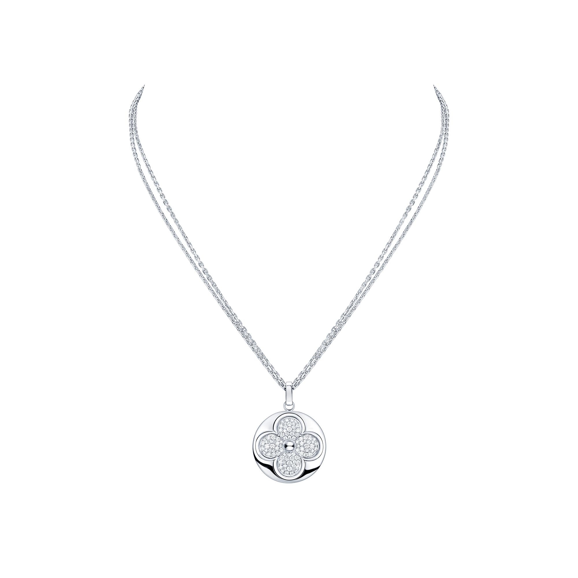 Color Blossom XL Medallion, White Gold And Diamonds - 5