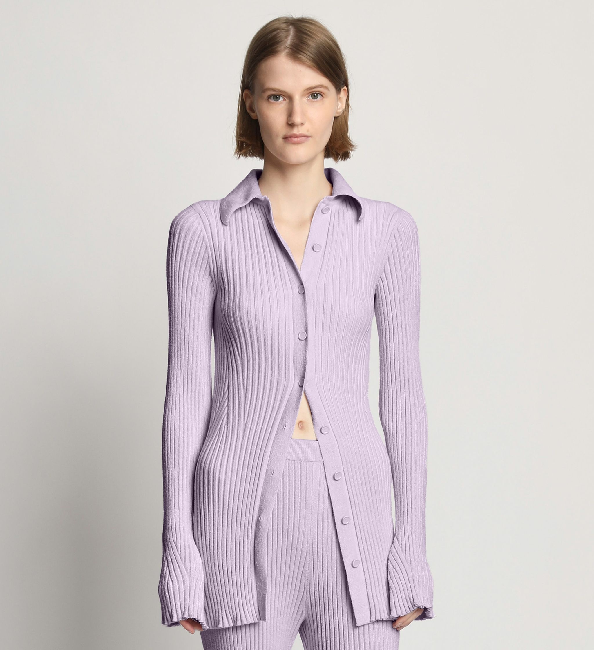 Velvet Rib Knit Shirt - 2