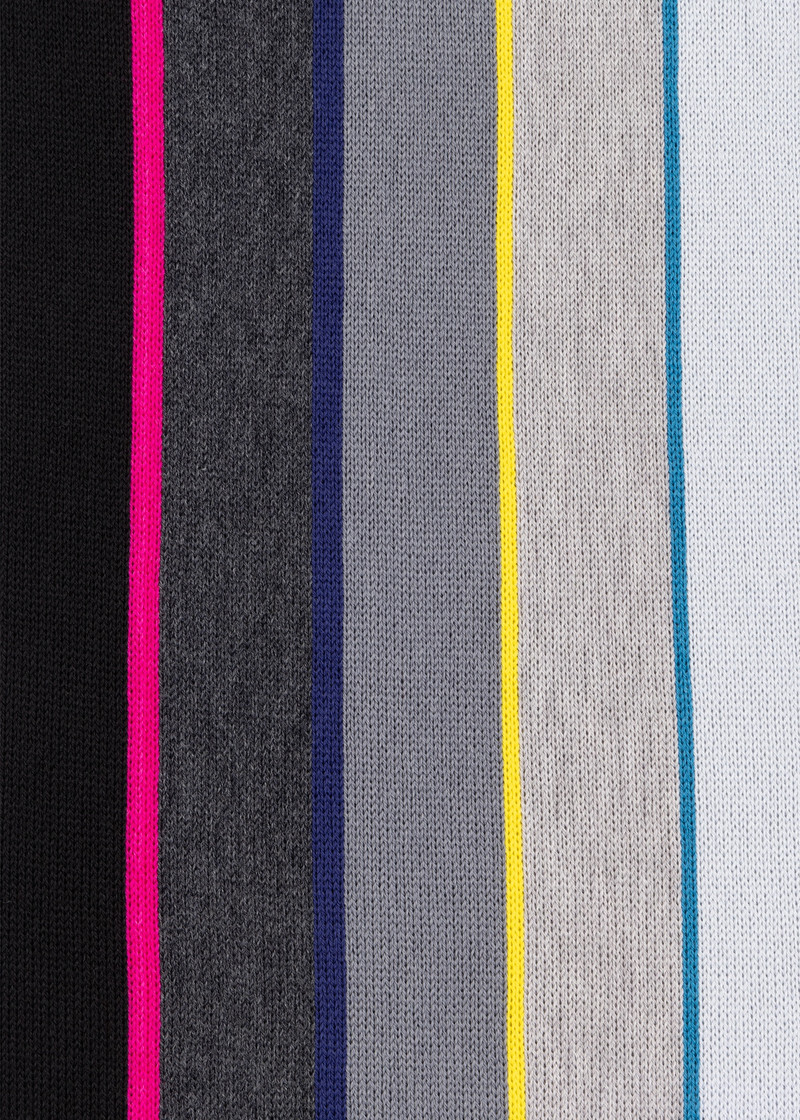 Grey Ombre Stripe Merino Wool Scarf 4