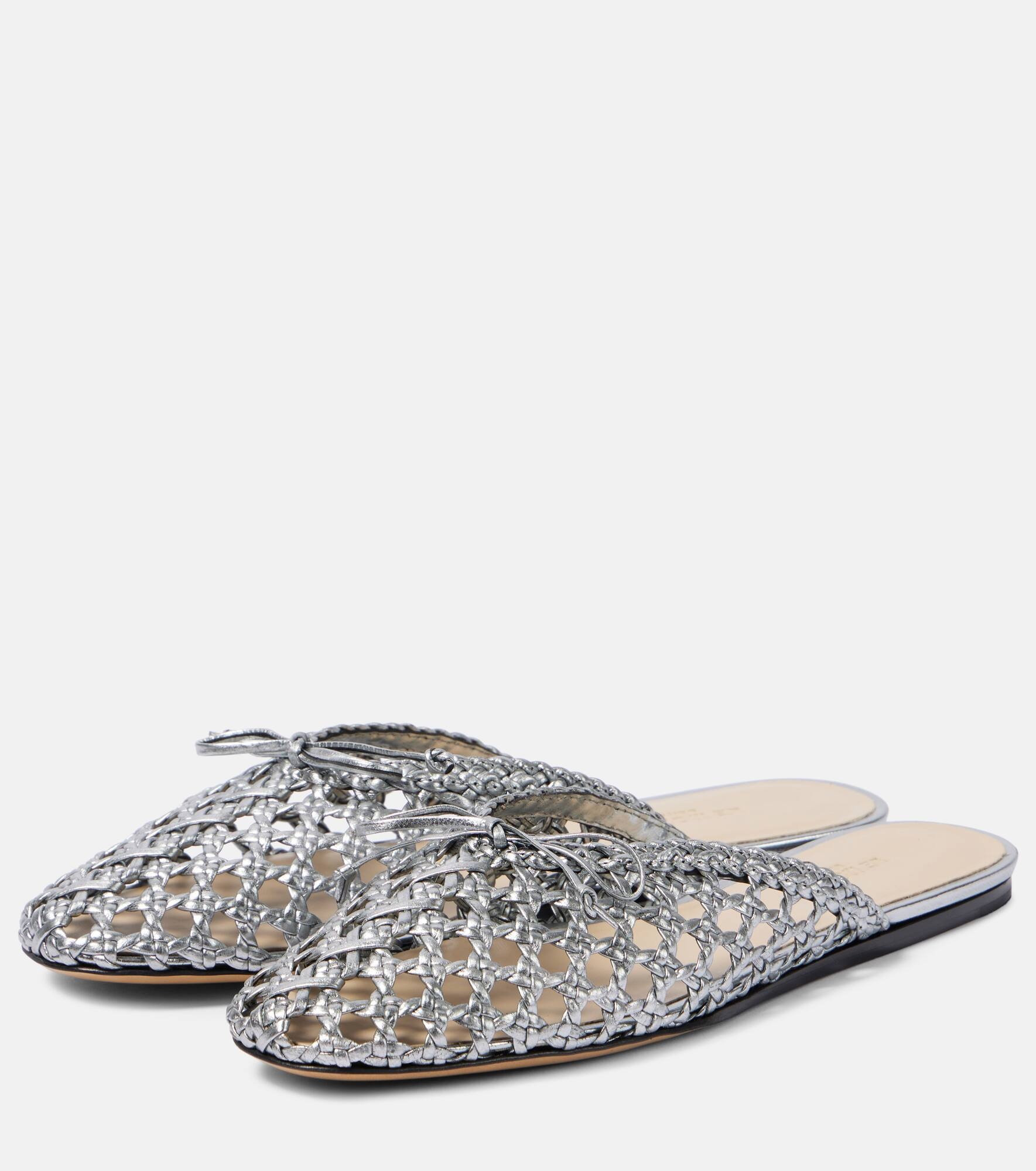 Regency woven leather mules - 4