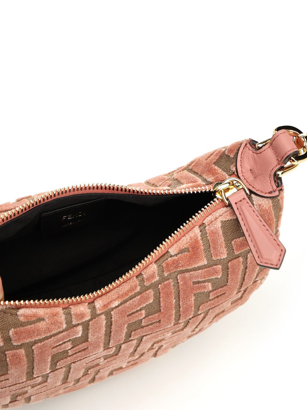 Mini Fendigraph Zucca Velvet Handbags Rose - 4