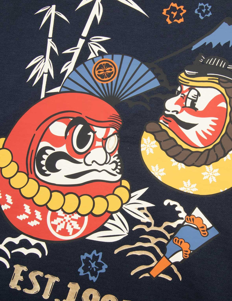 KUMADORI DARUMA PRINT RELAX FIT SWEATSHIRT 7