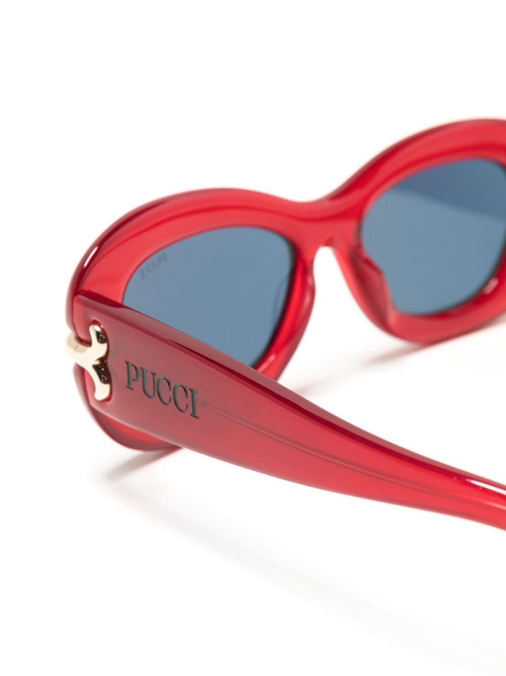 logo-print oval-frame sunglasses - 3